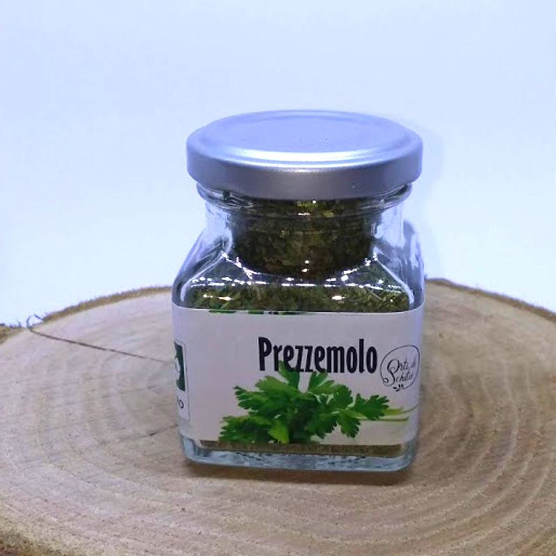 PREZZEMOLO ESSICCATO IN FOGLIE GR.25 IN VASETTO DI VETRO