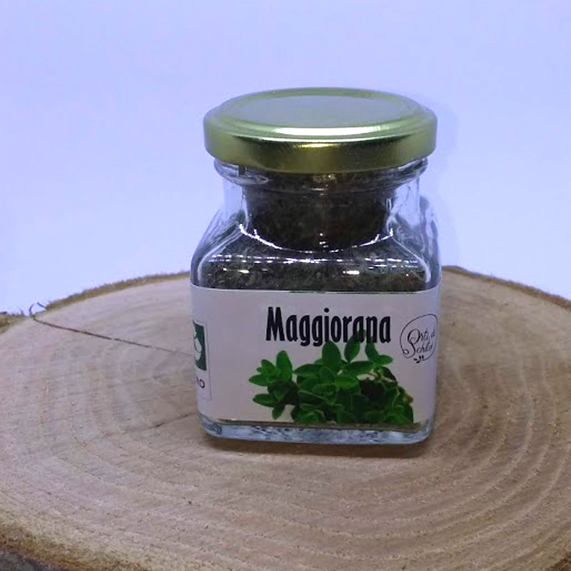 MAGGIORANA ESSICCATA IN FOGLIE GR.10 IN VASETTO DI VETRO