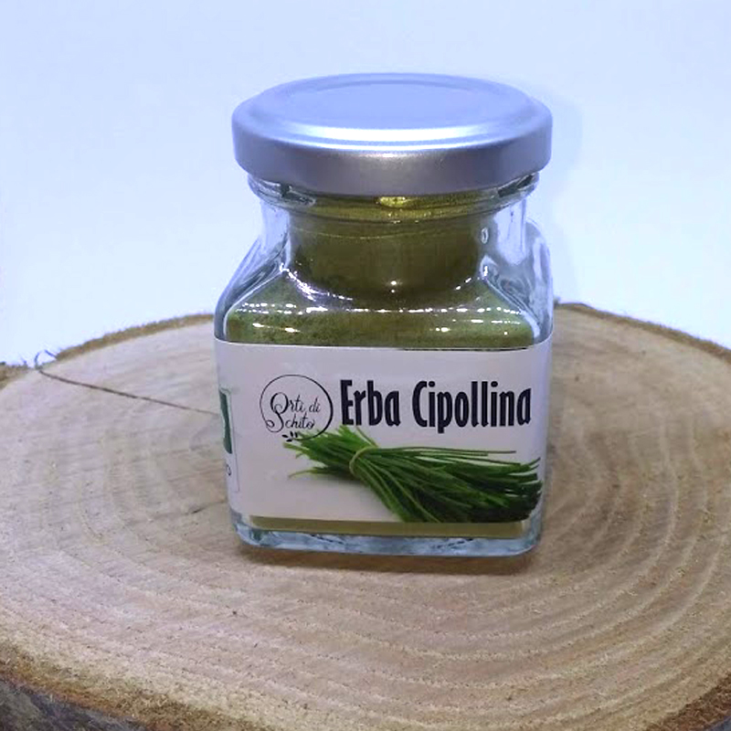 ERBA CIPOLLINA ESSICCATA IN POLVERE GR.25 IN VASETTO DI VETRO